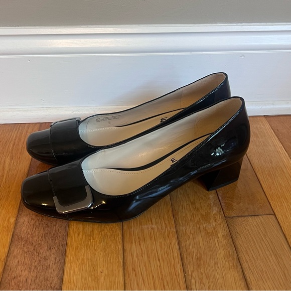 Naturalizer Xavier black buckle chunky heel dress shoe - Picture 7 of 7